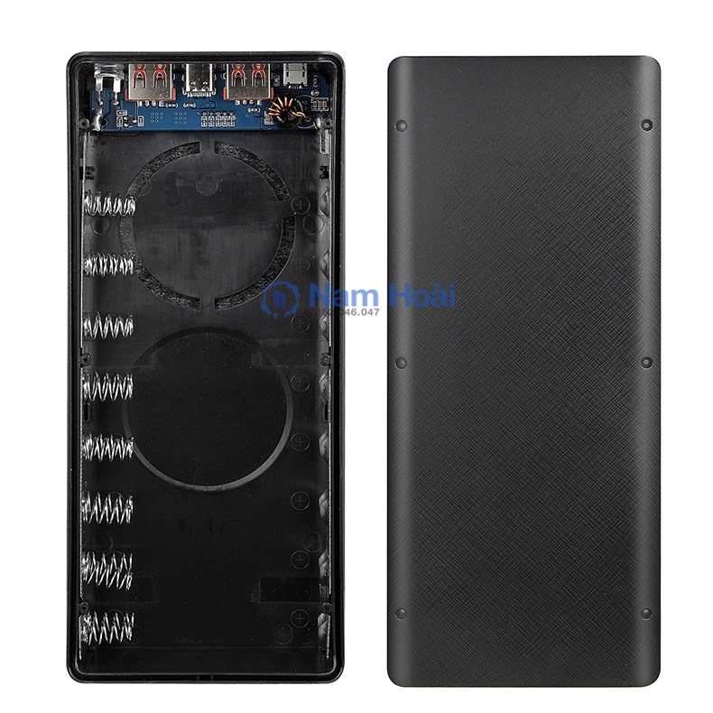 Box sạc dự phòng 16 cell pin 18650 Q16 sạc nhanh QC, PD, VOOC 3.0 tháo lắp thay pin bằng ốc vít (Không gồm pin)