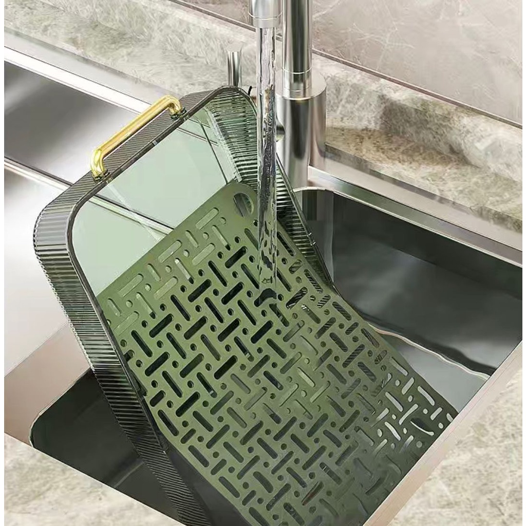 Khay Nhựa Vuông Khay Đựng Ấm chén có thoát nước Khay đựng hoa quả Sang Trọng