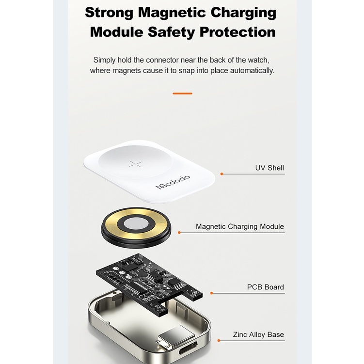 Đế Sạc Không Dây Mcdodo Cho Đồng Hồ Thông Minh 7 / SE / 6 / 5 / 4 / 3 / 2 / 1 CA-206