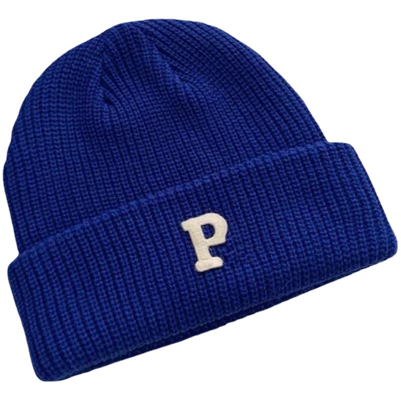 Mũ Len Giữ Ấm In Chữ P Thời Trang Thu Đông Cho Nữ