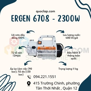 [GIÁ RẺ] CHÍNH HÃNG MÁY RỬA XE ERGEN 6708 - BẢO HÀNH 3 THÁNG