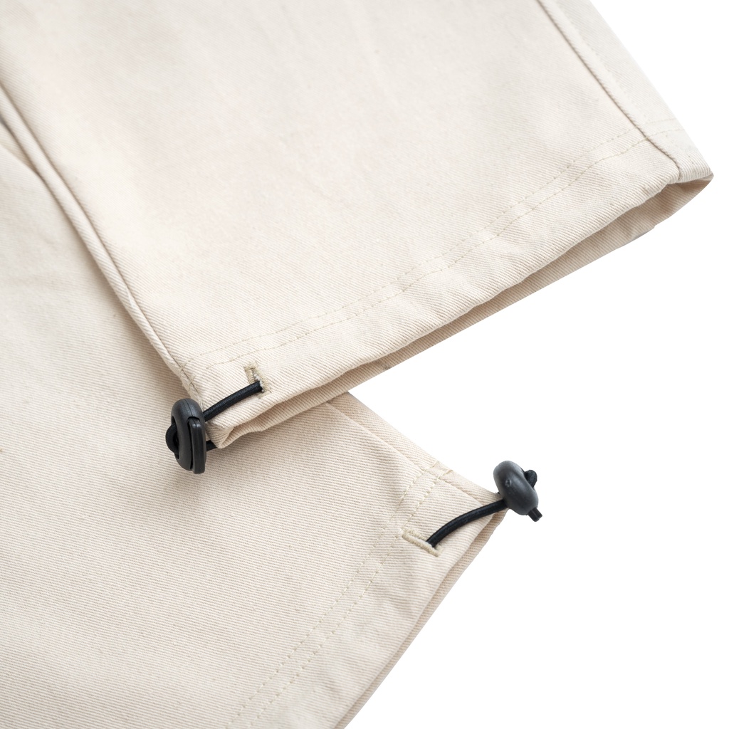 Quần Cargo Pants SAIGONESE Quần Dài Kaki Túi Hộp Ống Rộng Nam Nữ Unisex / Kem