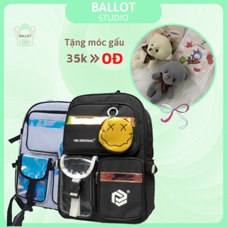 Balo nam nữ unisex đi học đi chơi tibi original ,cặp sách dành cho tuổi teen thời trang ulzzang hàn quốc BL04