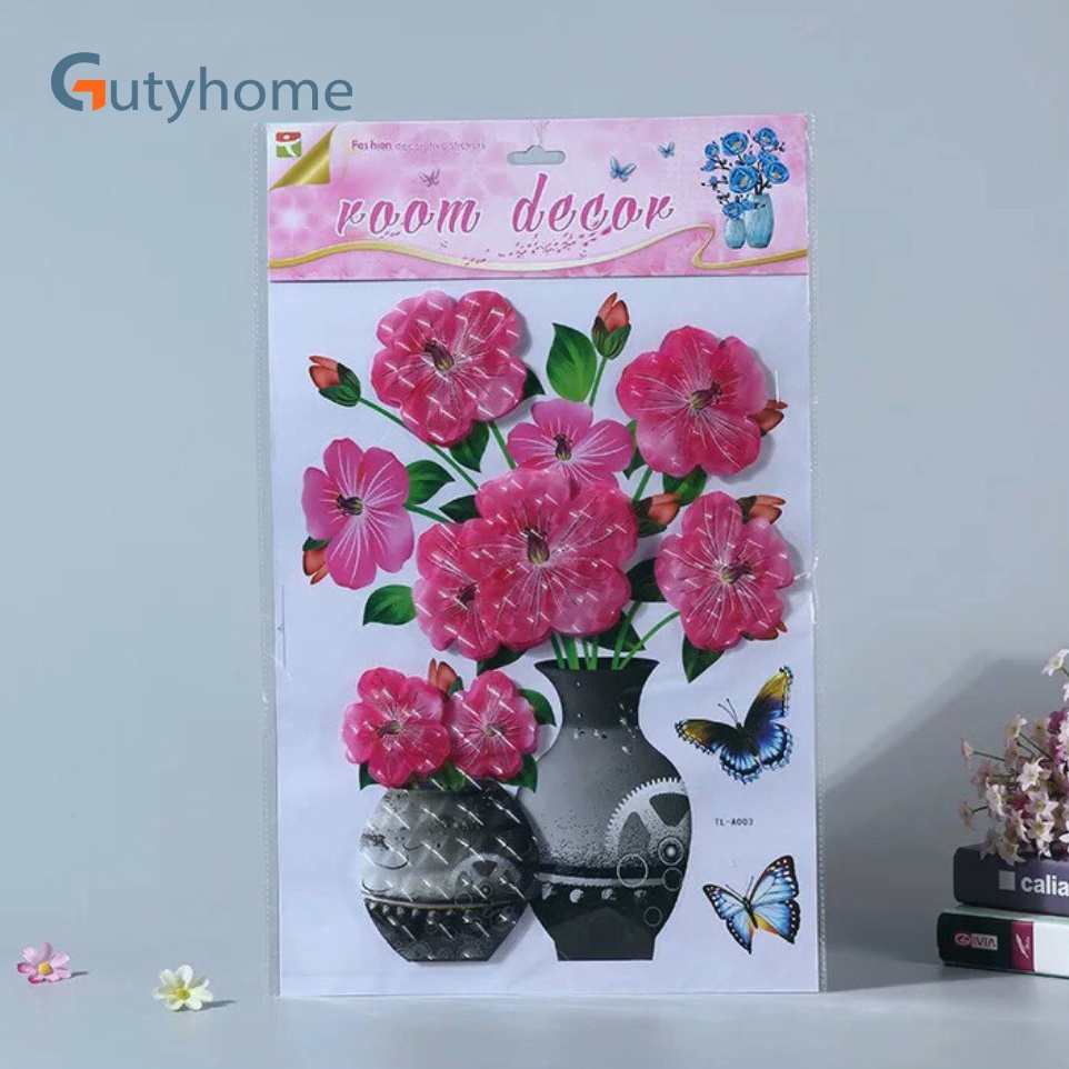 Tranh Treo Tường 3D Phòng Khách Phòng Ngủ, Tranh Dán Tường Hoa Sen Trà Đào Hồng Trang Trí Bàn Học Tủ Lạnh Hình Ảnh Đẹp