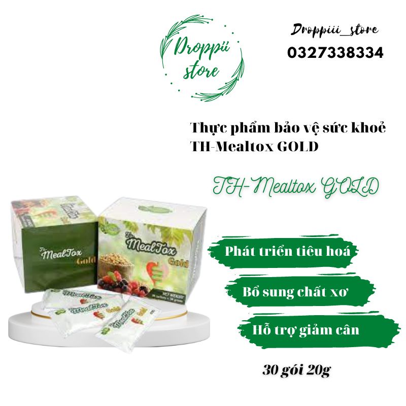 Thực phẩm bảo vệ sức khỏe TH-Mealtox Gold - Bổ sung chất xơ cho cơ thể, hỗ trợ tiêu hóa, hỗ trợ giảm cholesterol MSP 345