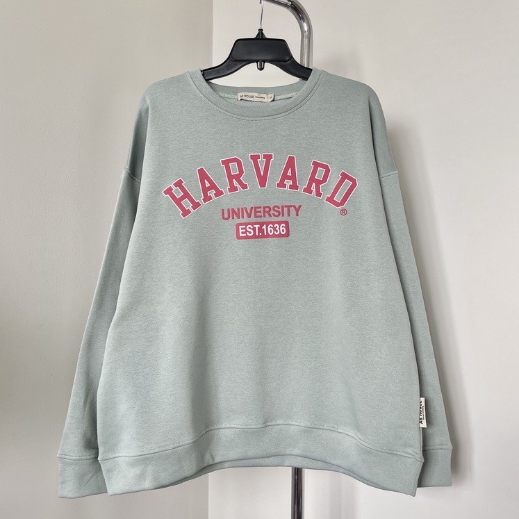 Áo sweater in chữ HARVRD áo sweater tay bồng chất nỉ ngoại dày dặn form rộng freesize unisex ảnh thật | BigBuy360 - bigbuy360.vn