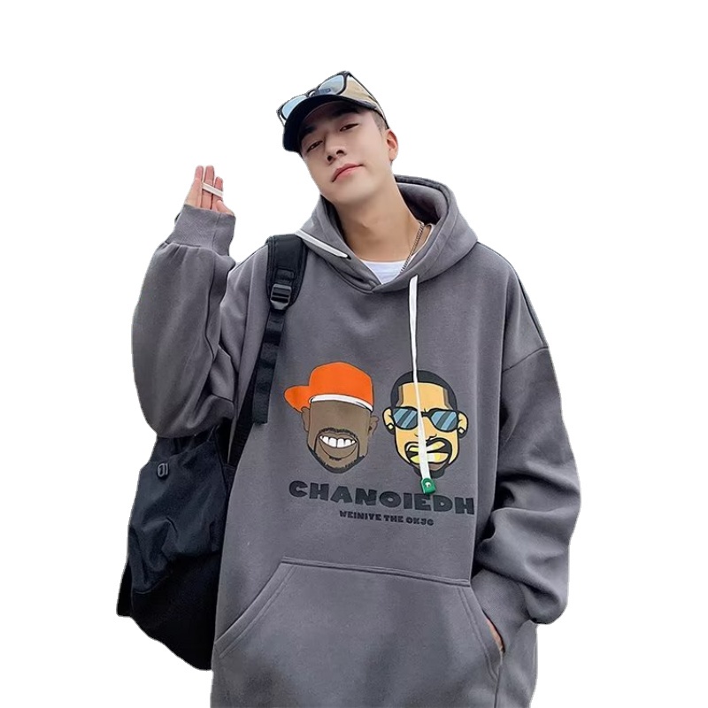 Áo hoodie Dáng Rộng In Chữ Phong Cách Hip Hop Nhật Bản Cá Tính Cho Nam
