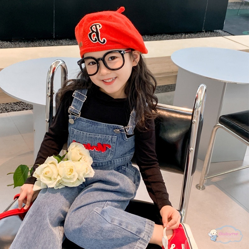 Set Đồ 3 Món Gồm Áo Hai Dây + Quần Jeans Ống Rộng + Áo Khoác Thoải Mái Cho Bé Gái