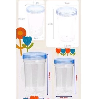 HŨ LY NHỰA " DUY TÂN" ĐẦY ĐỦ CÁC SIZE - KÍCH THƯỚC