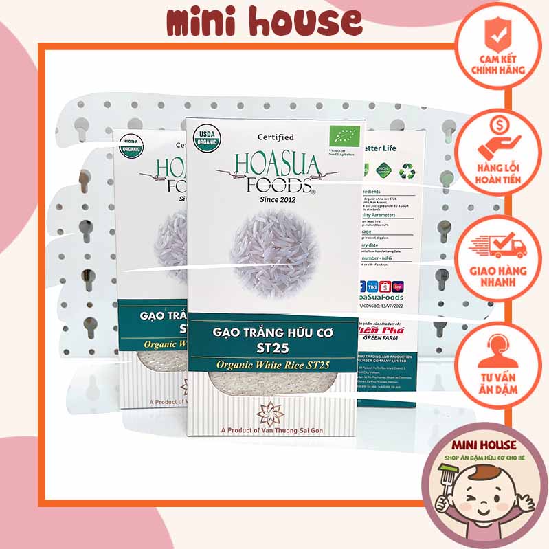 GẠO HỮU CƠ HOA SỮA 1KG Nấu cháo , nấu bột, nấu cơm nát cho bé ăn dặm