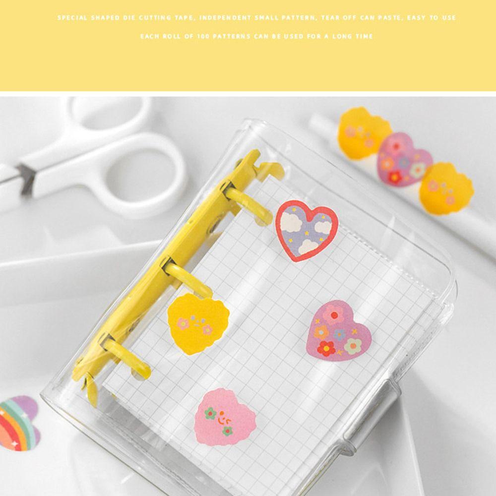 CHOOKEY Set 5 Cuộn Băng Dính Họa Tiết Hoạt Hình Trang Trí Sổ Tay