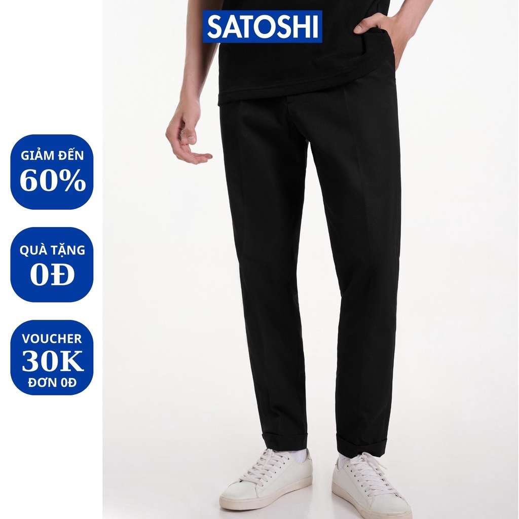 |Satoshi | Quần tây nam SAQT21 thiết kế đai và túi trước trẻ trung, chất vải co dãn