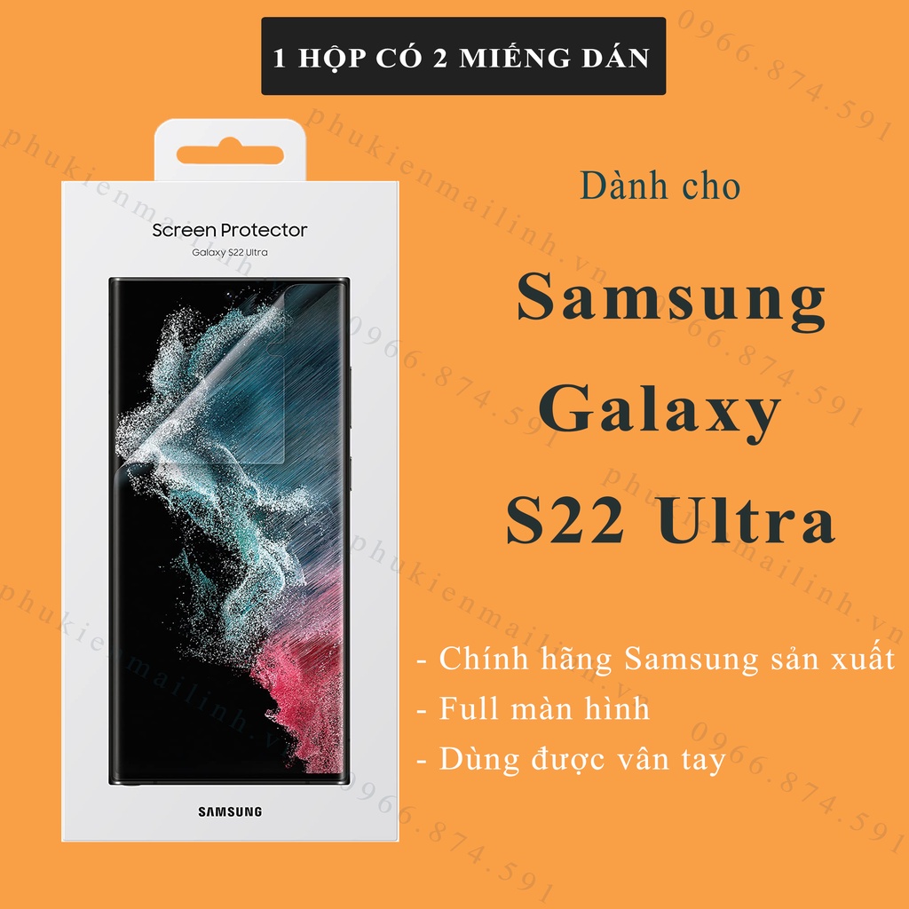 Bộ 2 miếng dán màn hình S22 ultra chính hãng Samsung Việt Nam
