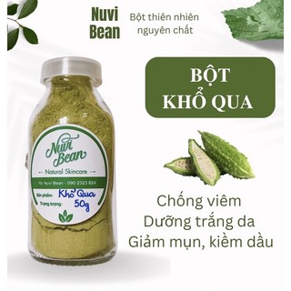 Bột khổ qua Handmade Lọ 50g 100% nguyên chất thiên nhiên  - giảm mụn, giảm dầu , mờ thâm hiệu quả