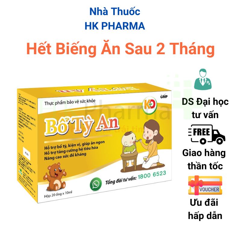 Siro Ăn Ngon - Bổ Tỳ An Hộp 20 Ống 10ml