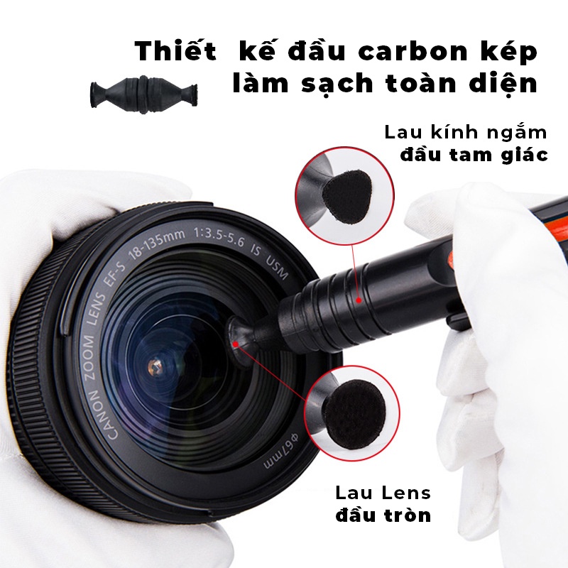 Bút vệ sinh ống kính bổ sung than hoạt tính làm sạch sâu bảo vệ Lens