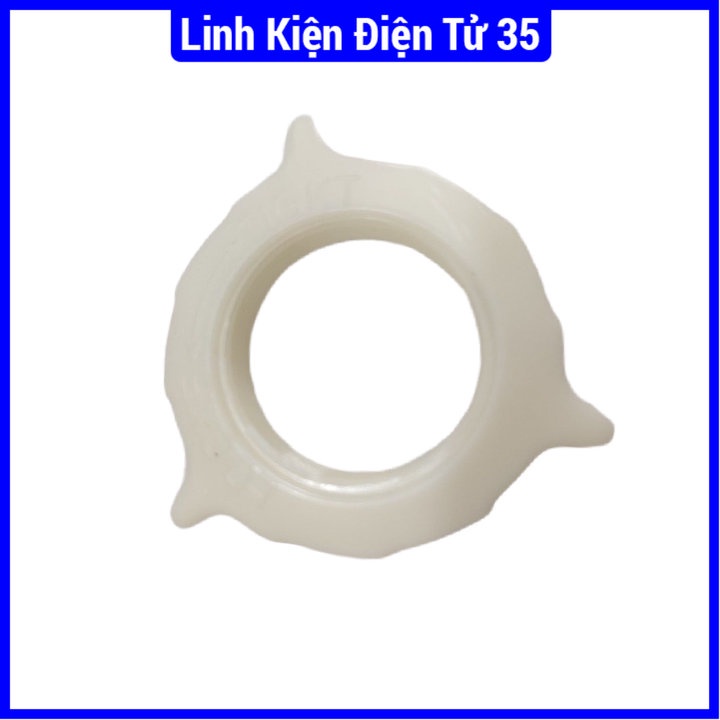 Khóa lồng quạt 3 cạnh nhựa cứng màu trắng