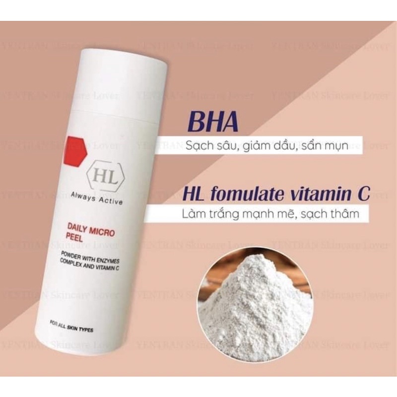 Tẩy tế bào chết da chết dịu nhẹ mềm mịn cho da nhạy cảm Daily micro peel HL holy land