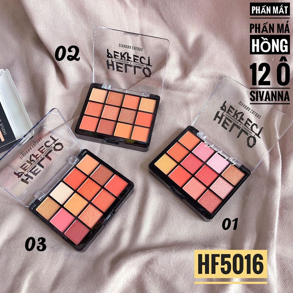Bảng phấn mắt 16 ô Sivanna Hello Perfect 2 tầng HF5016