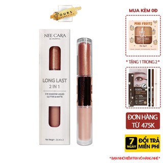 Nhũ mắt nee cara dạng kem màu cam đào long last eyeshadow liquid n318 no.02