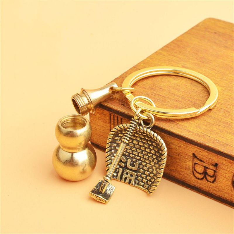 Móc khóa xe máy ô tô tạo hình kirac ý nghĩa tích góp chắp nhặt để thành công,móc chìa khoá không hoen gỉ tặn kèm lấy ráy