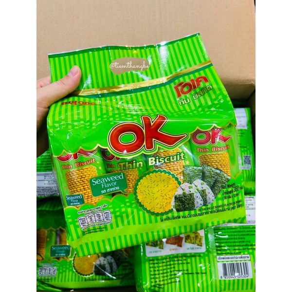 Bánh Quy OK Thin Biscuit 30G x 12Gói Thái Lan