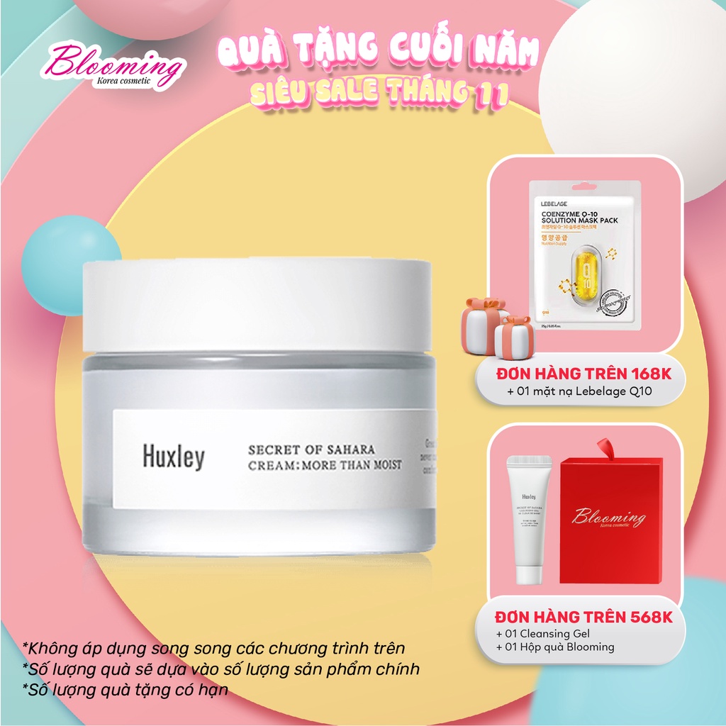 Kem Dưỡng Ẩm Sâu, Bảo Vệ Da Khỏe Mạnh Huxley Secret Of Sahara Cream More Than Moist 50ml