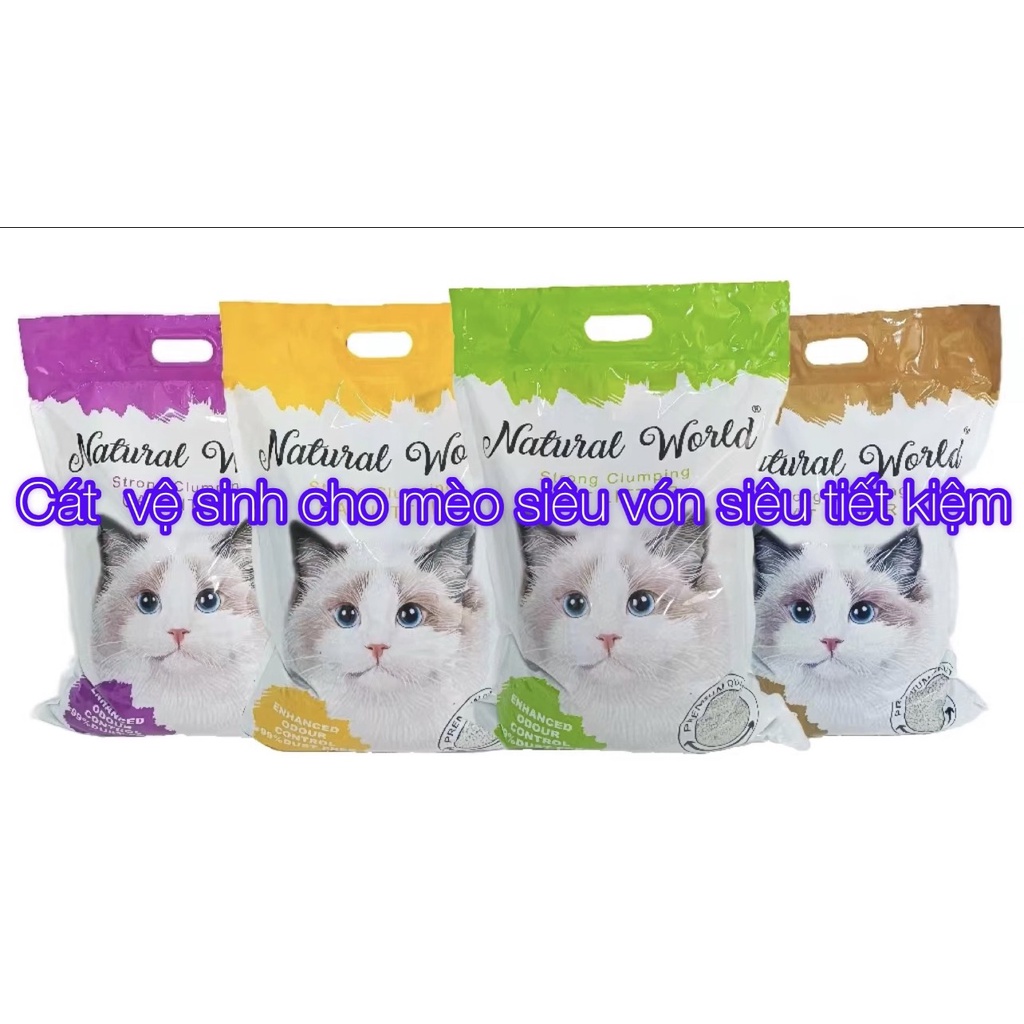 CÁT VỆ SINH CHO MÈO QBEST CAT NATURAL WORLD 9L ĐỦ HƯƠNG - CÁT LITTER