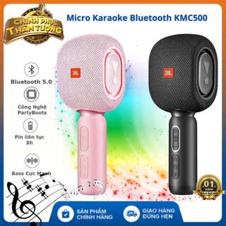 Micro Karaoke Bluetooth Kèm Loa Bluetooth Mini KMC 500 Nâng giọng cực chất Loa Bluetooth Karaoke Gia Đình Có Thu Âm