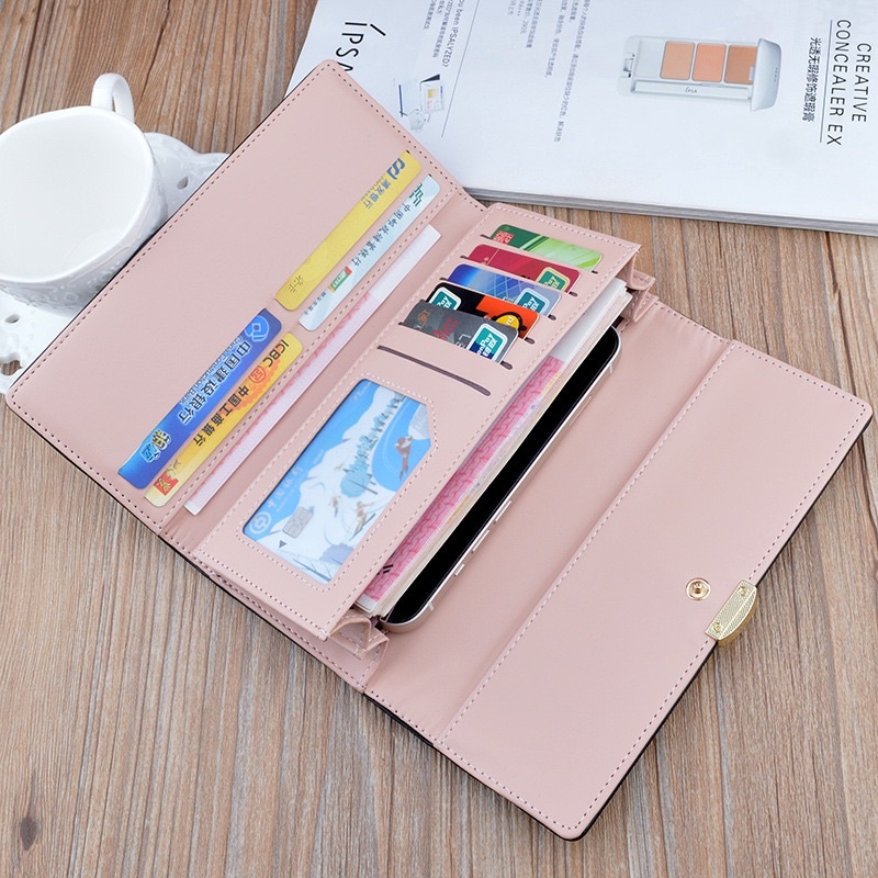 Ví Nữ Cầm Tay Phong Cách Hàn Quốc Chất Da Cao Cấp ( mã A12 )