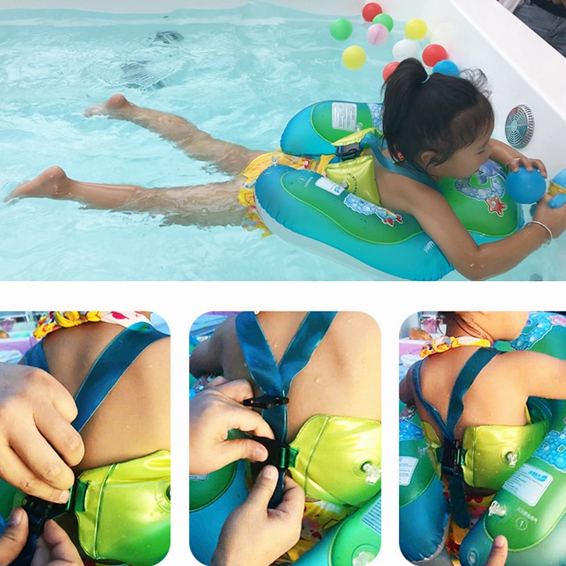 Phao Bơi Đeo Cổ An Toàn In Họa Tiết Hoạt Hình Dễ Thương Cho Bé Sơ Sinh 3 Tháng - 3 Tuổi