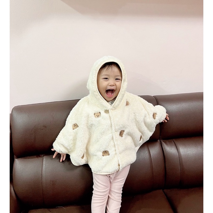 Áo Choàng Gấu  Cho Bé Giữ Ấm Siêu Xinh