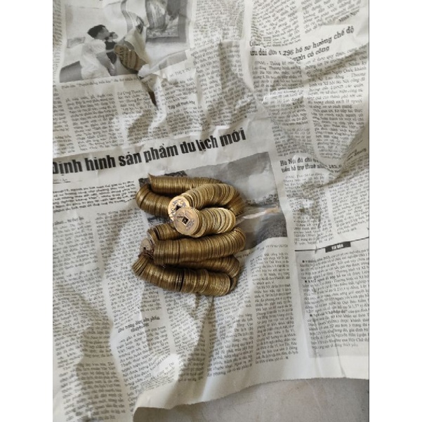 đồng xu phong thủy, xâu cỡ nhỏ đường kính 1.9cm số lượng 200xu/1 xâu