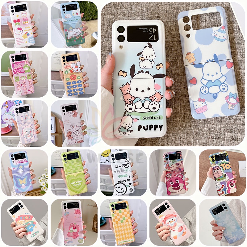 Dễ Thương Ốp Điện Thoại silica gel Mềm Chống Sốc Hình Cún Cầu Vồng Cho samsung galaxy z flip 4 z flip 5 z flip 4 zflip5 z flip 4 z flip 5