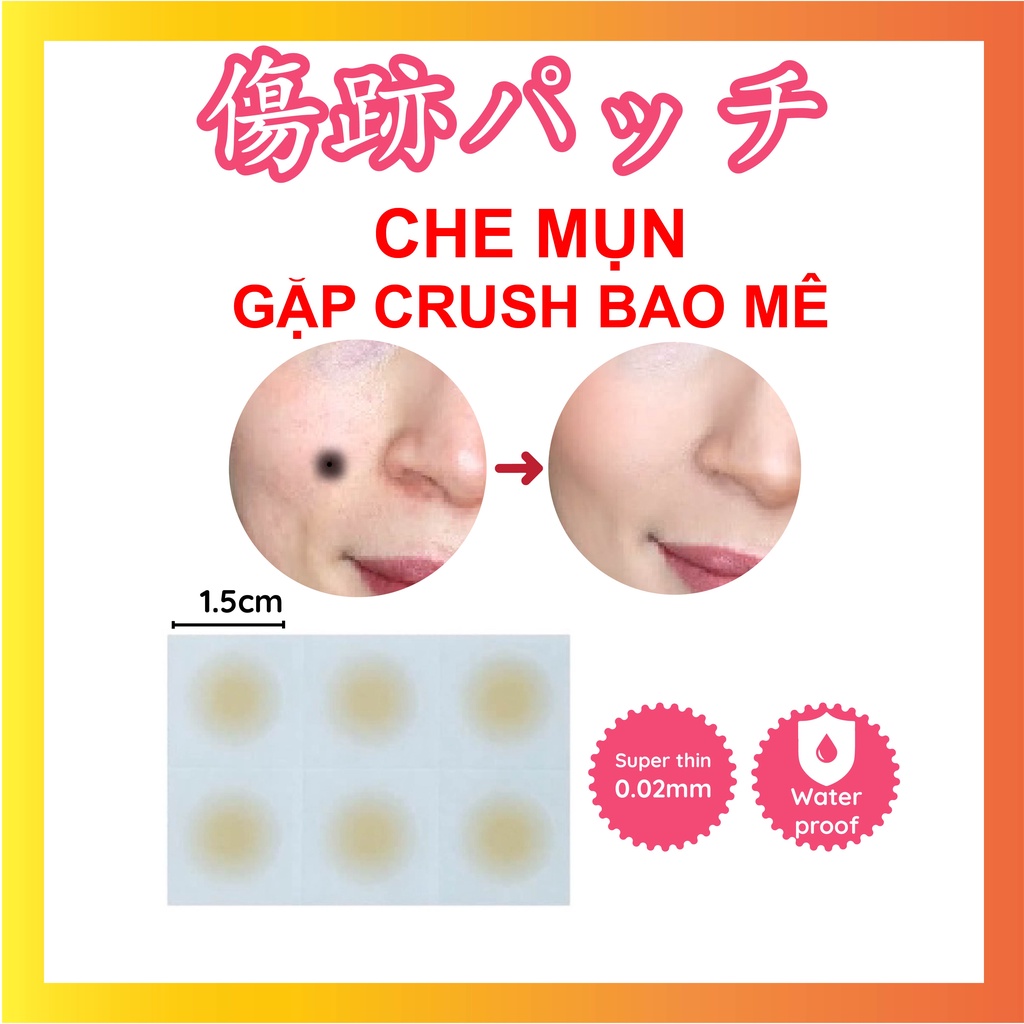 Miếng dán che sẹo sẹo lồi mụn SAKURA Nhật Bản Size 1.5cm