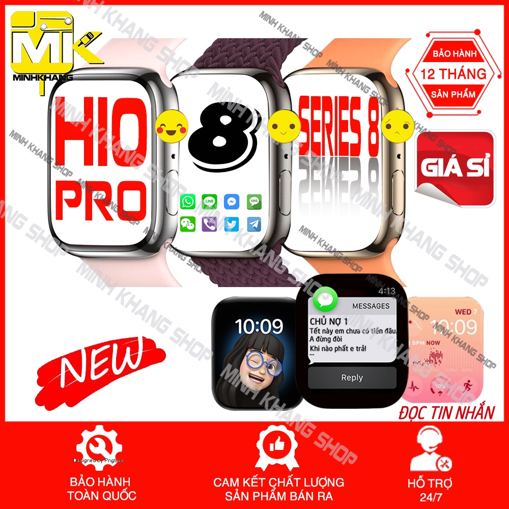 Đồng Hồ Thông Minh 2022 NEW H10 PRO Series 8 1.91 Inch Hỗ Trợ Theo Dõi Sức Khỏe NFC - Đọc Tin Nhắn - BẢO HÀNH ĐỔI MỚI