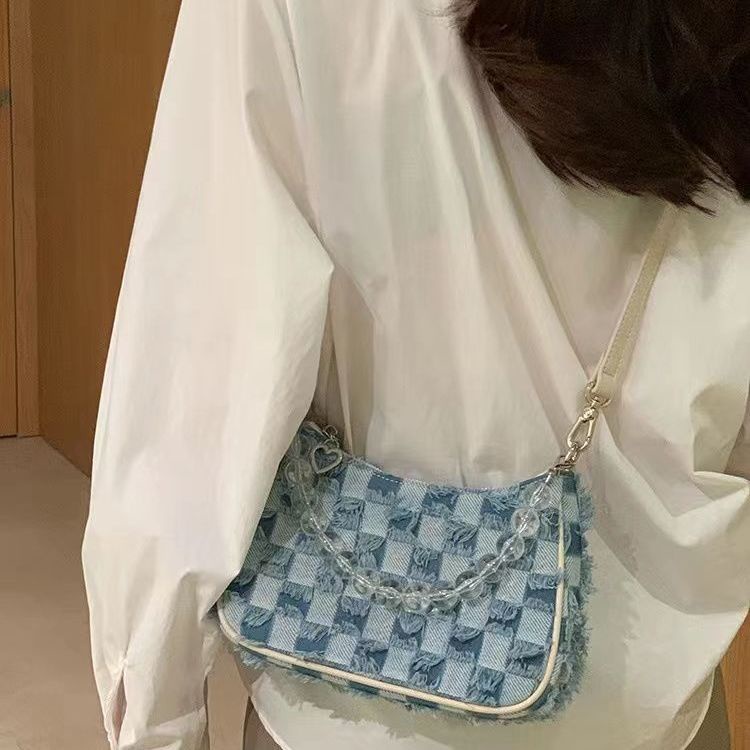 Túi Xách Nữ Đeo Vai Họa Tiết Caro Thời Trang Mới