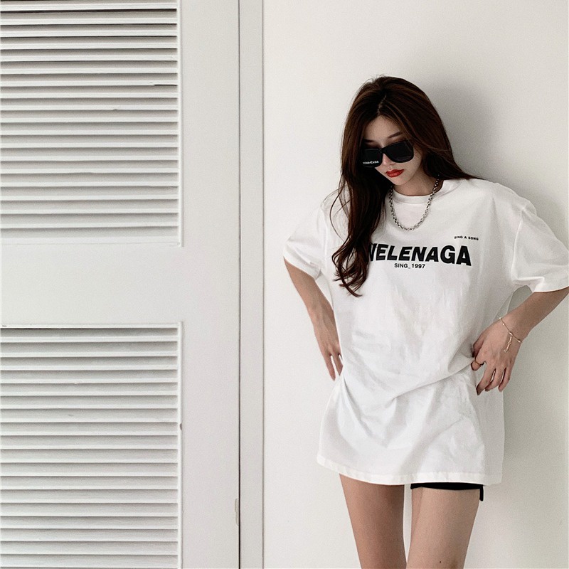 NRVP Áo Thun Unisex Mùa Hè Dáng Suông Tay Cộc Phong Cách Hàn Quốc Cho Nam Nữ