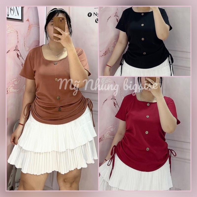 Áo thun thiết kế rút dây Bigsize  68kg đến 95kg