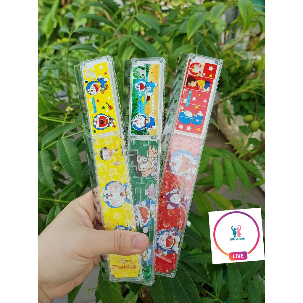 Thước kẻ học sinh trò chơi bi mê cung và xếp hình ngẫu nhiên  20cm siêu cute