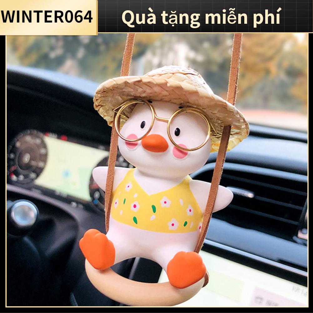 Gương chiếu hậu Swinging Duck Trang trí nội thất Mặt dây chuyền Phụ kiện treo xe Winter064