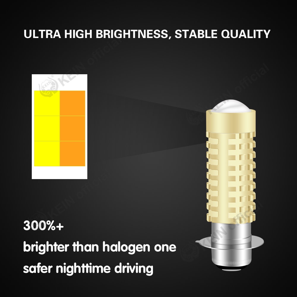 Đèn Pha Led T19 P15D T19 DC12V Ánh Sáng Trắng / Vàng Cho Xe Mô Tô