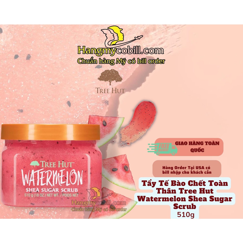 (Có Bill Nhập)Tẩy tế bào chết toàn thân Tree Hut SHEA SUGAR SCRUB 510g