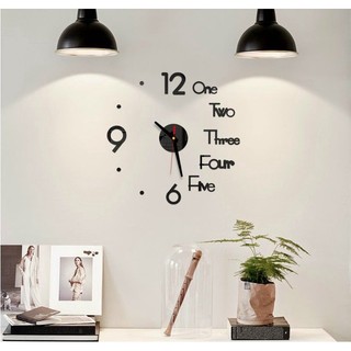 Đồng hồ dán tường trang trí decor - đồng hồ treo tường 3d