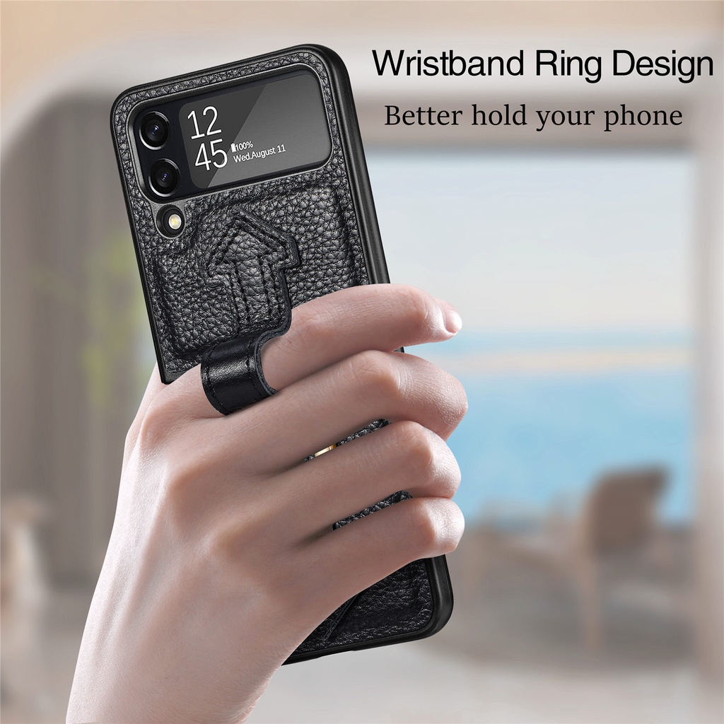 Ốp Lưng Ví Da Cho Samsung Galaxy Z Flip 3 Flip 4