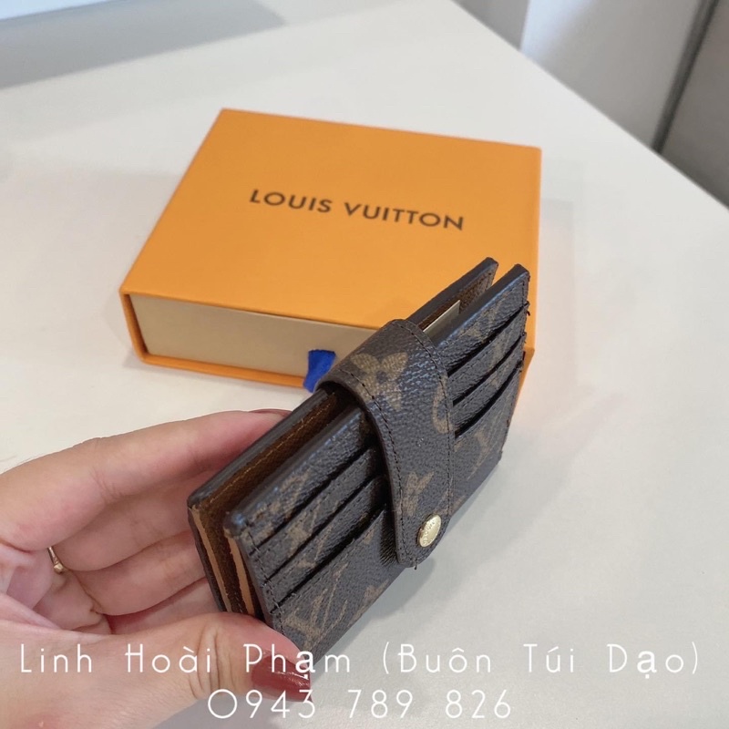 Ví mini hoa nâu bấm cúc loại đẹp fullbox