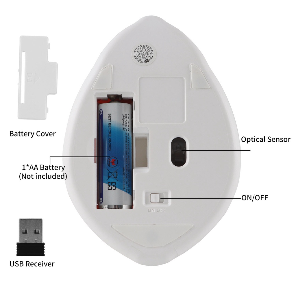 Chuột không dây 2.4G 1200DPI Hình Chuột Hamster Dễ Thương