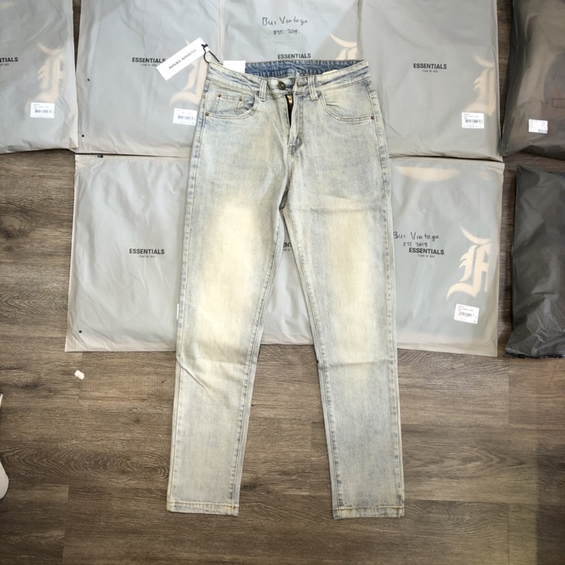 Quần jeans BuiVintage B031 slim fit, vải denim dày dặn co giãn tốt Bui Vintage