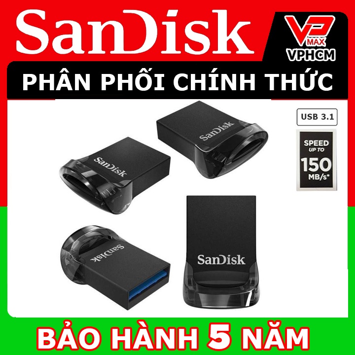 USB 32GB | 16GB Sandisk CZ430 Mini bh 5 năm Vĩnh Xuân FPT