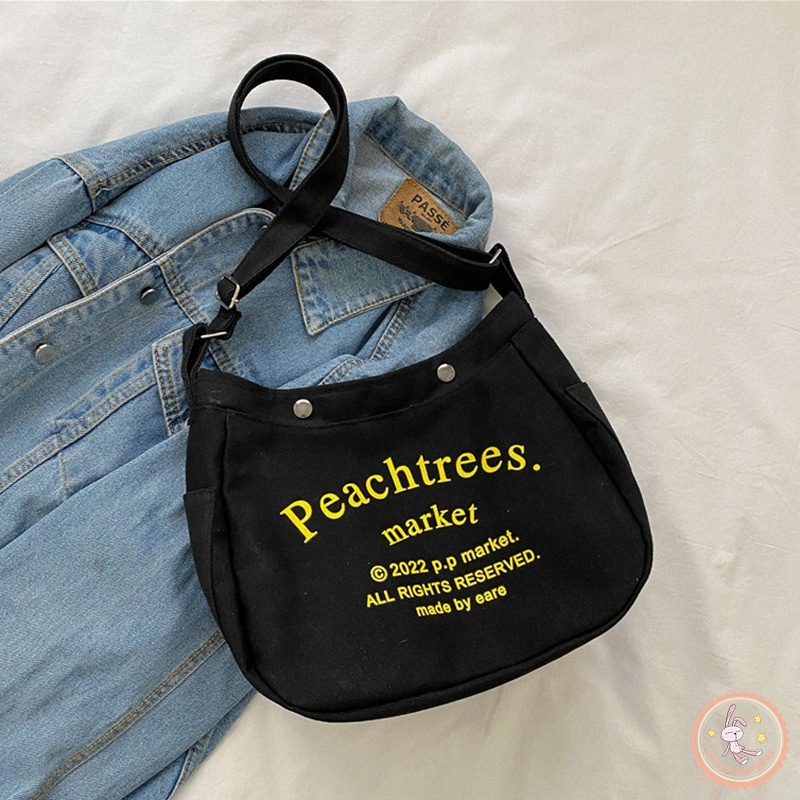 Túi Đeo Chéo Vuông In Chữ Thời Trang Cho Bé Gái